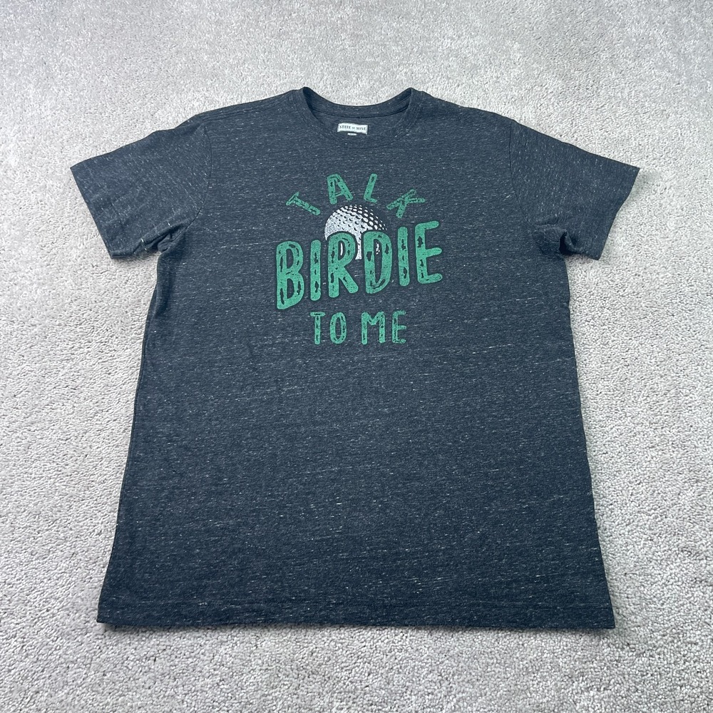 Talk Birdie To Me Shirt Mens Medium Grey Golf‎ Humor Funny State of Mine